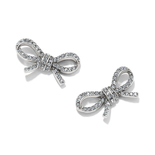 Illumina Bow Post Earrings — Silver
