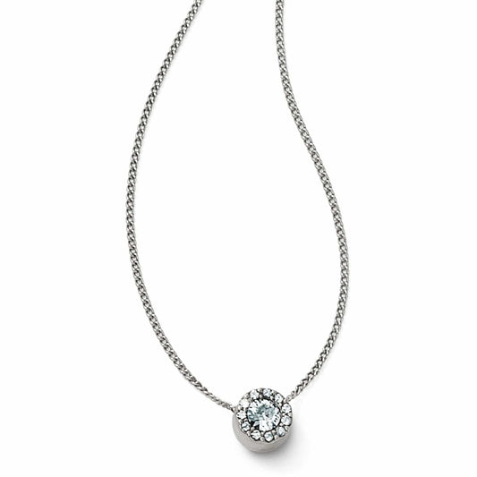 Illumina Solitaire Necklace — Silver