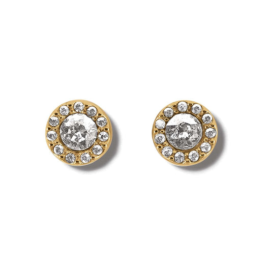 Illumina Solitaire Post Earrings — Gold