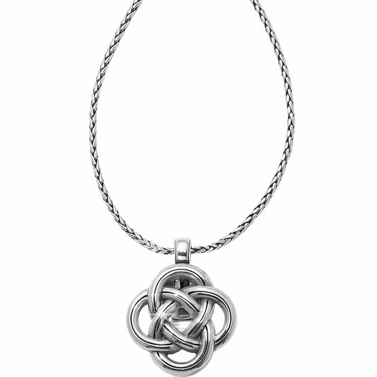 Interlok Badge Clip Necklace — Silver