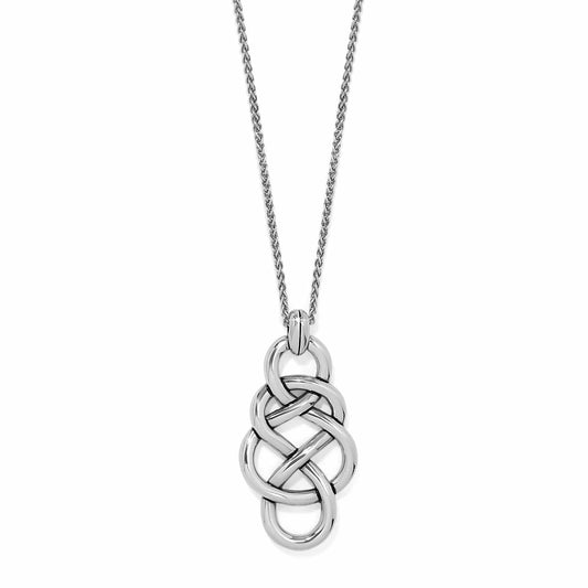 Interlok Braid Pendant Necklace — Silver