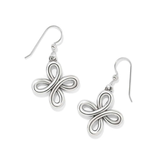 Interlok Curve French Wire Earrings — Silver