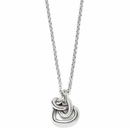 Interlok Curve Heart Necklace — Silver