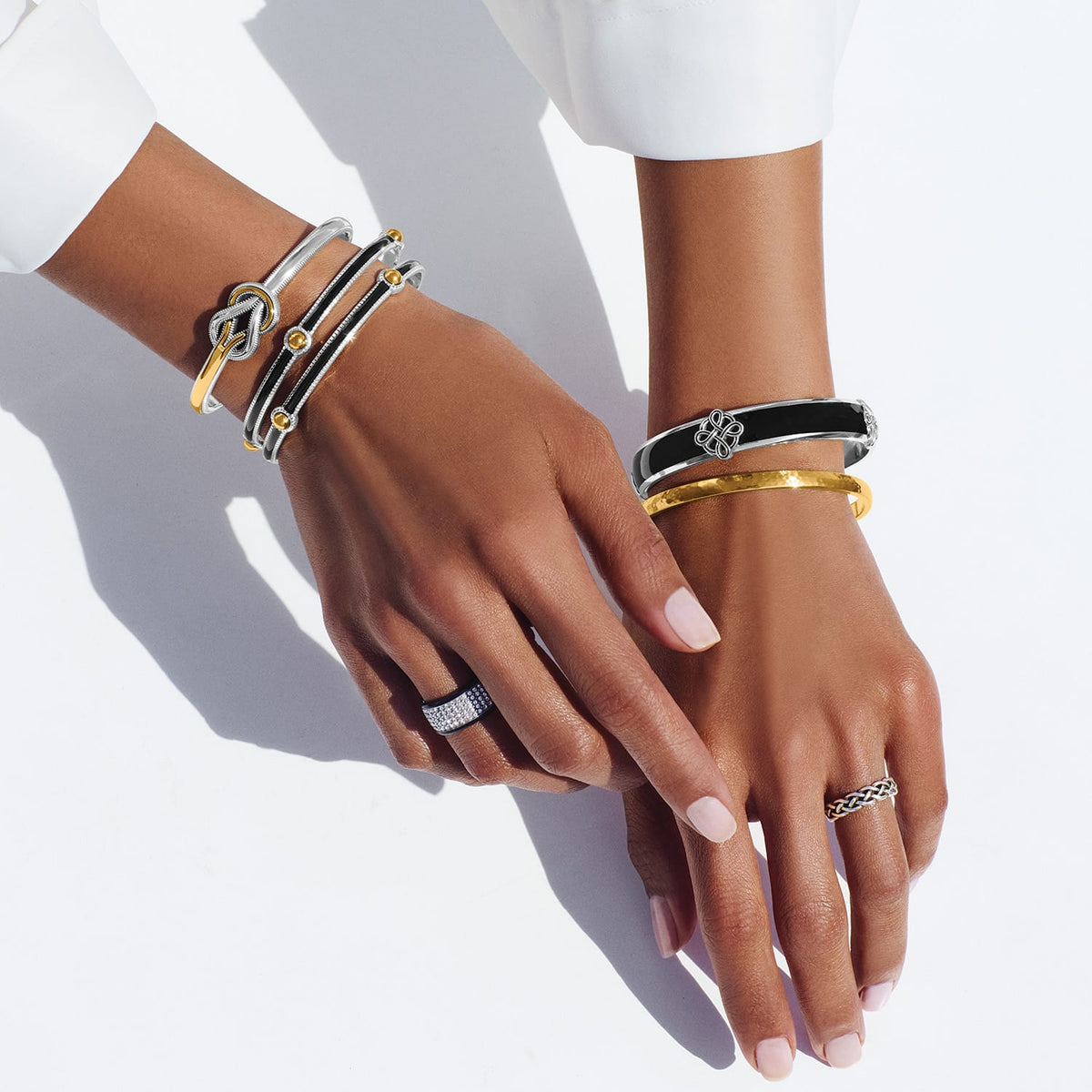 Interlok Harmony Two Tone Bar Bracelet by Brighton