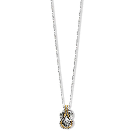 Interlok Harmony Two Tone Petite Necklace — Silver-Gold