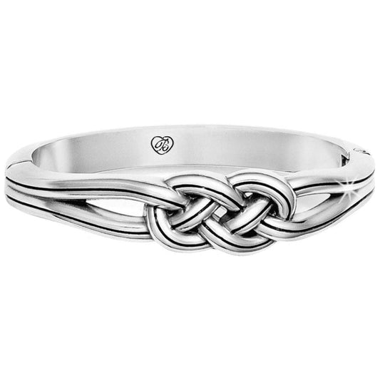 Interlok Hinged Bangle — Silver