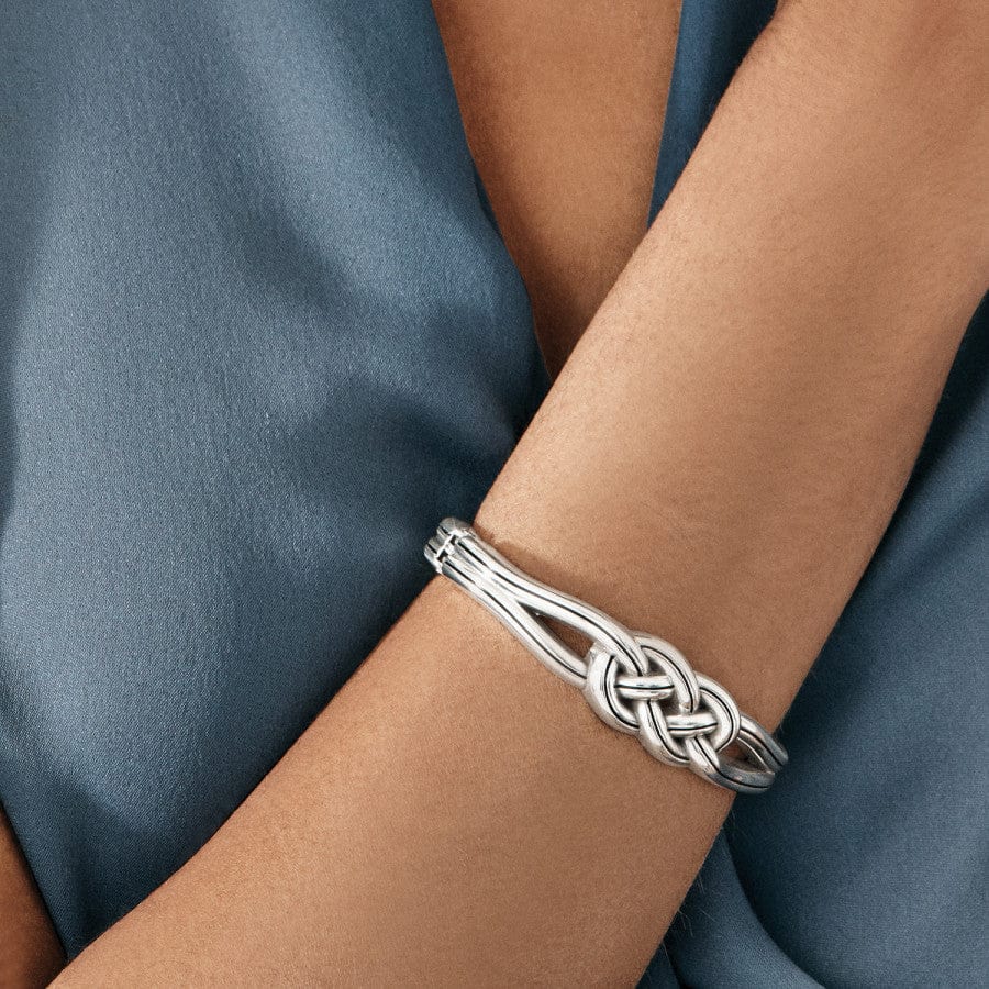 Interlok Hinged Bangle by Brighton