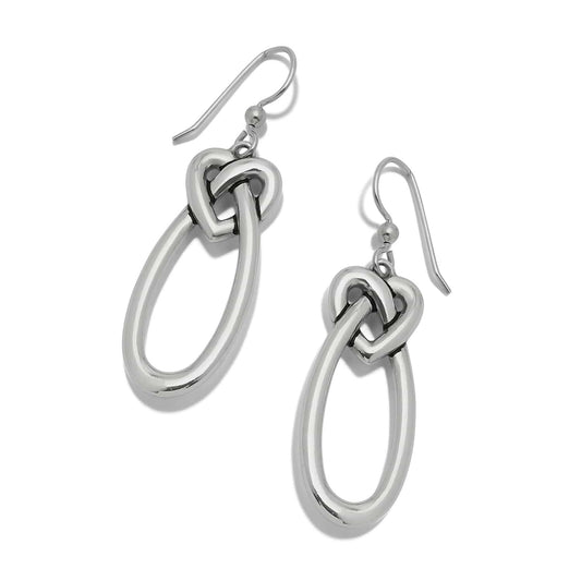 Interlok Linked Hearts French Wire Earrings — Silver