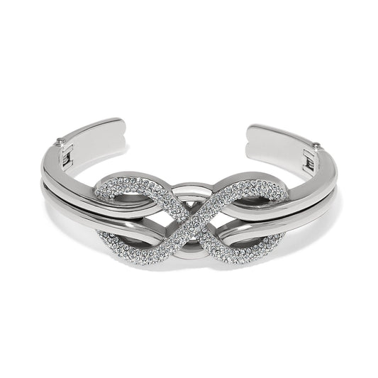 Interlok Luxe Double Hinged Bangle — Silver
