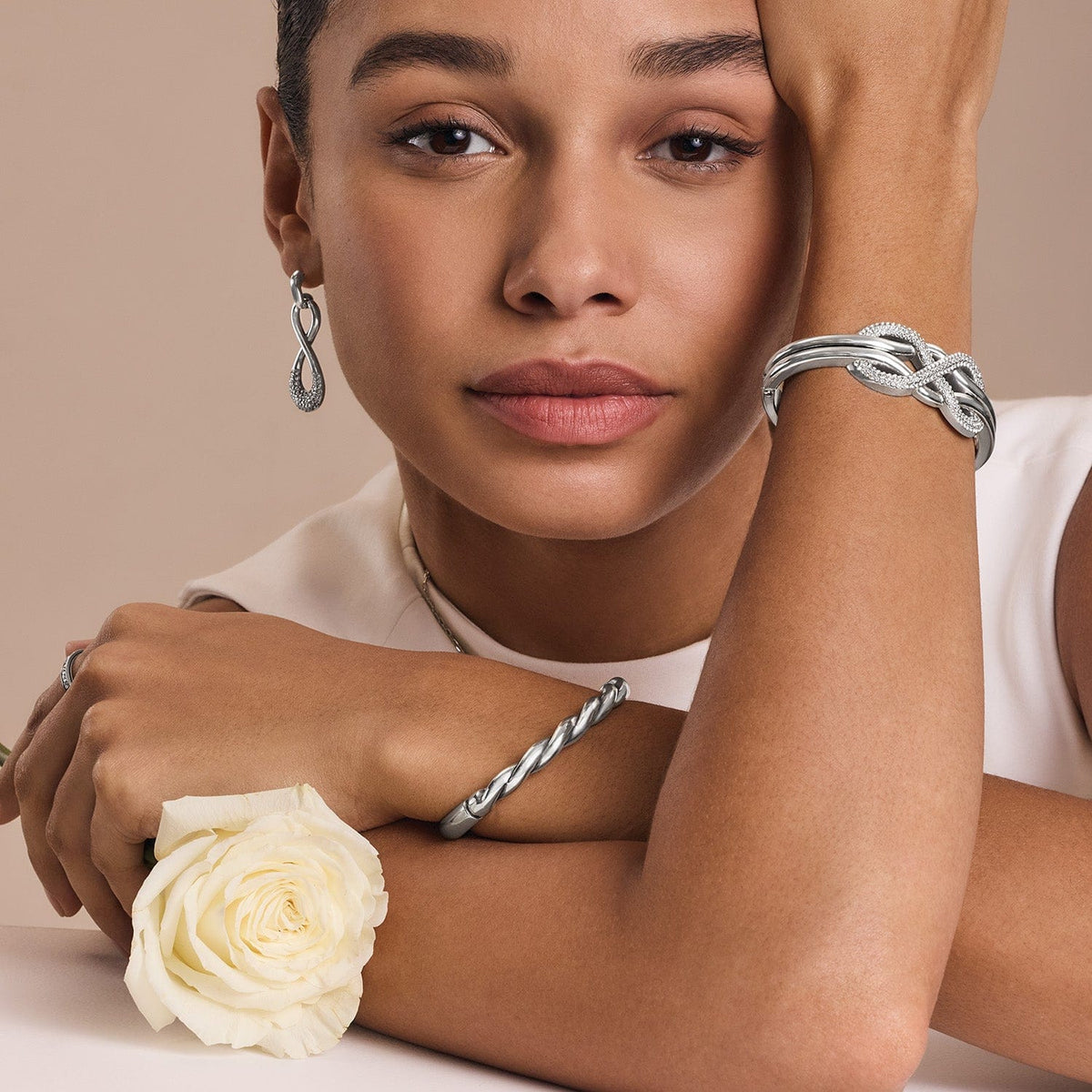 Interlok Luxe Double Hinged Bangle by Brighton
