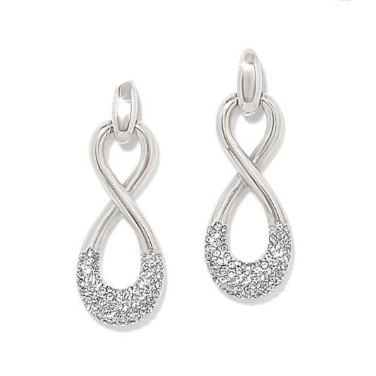 Interlok Luxe Post Drop Earrings — Silver