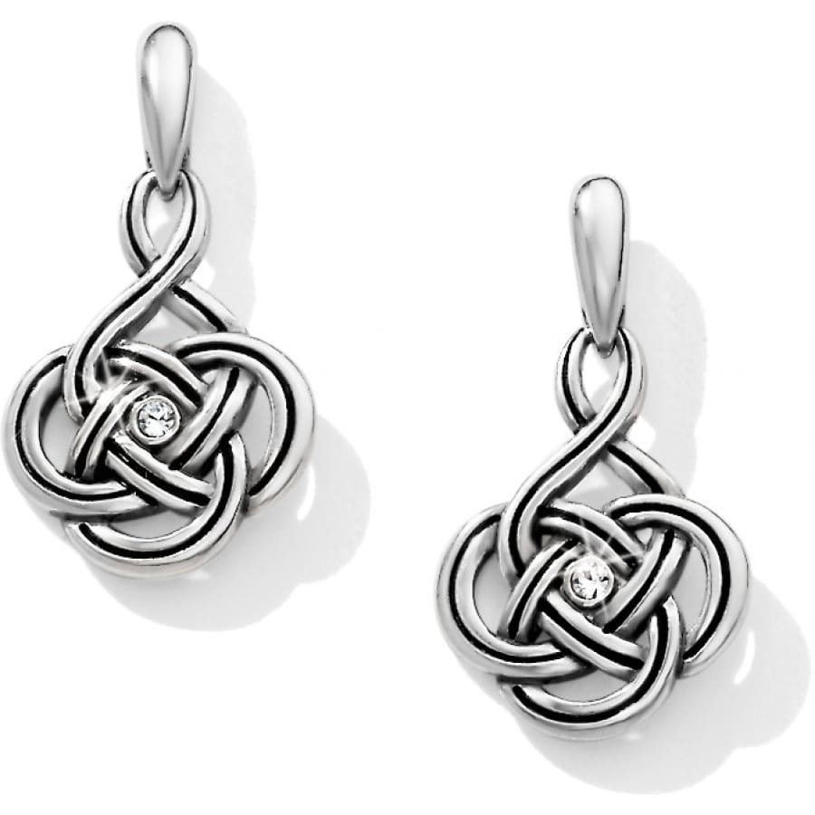 Interlok Petite Post Drop Earrings — Silver
