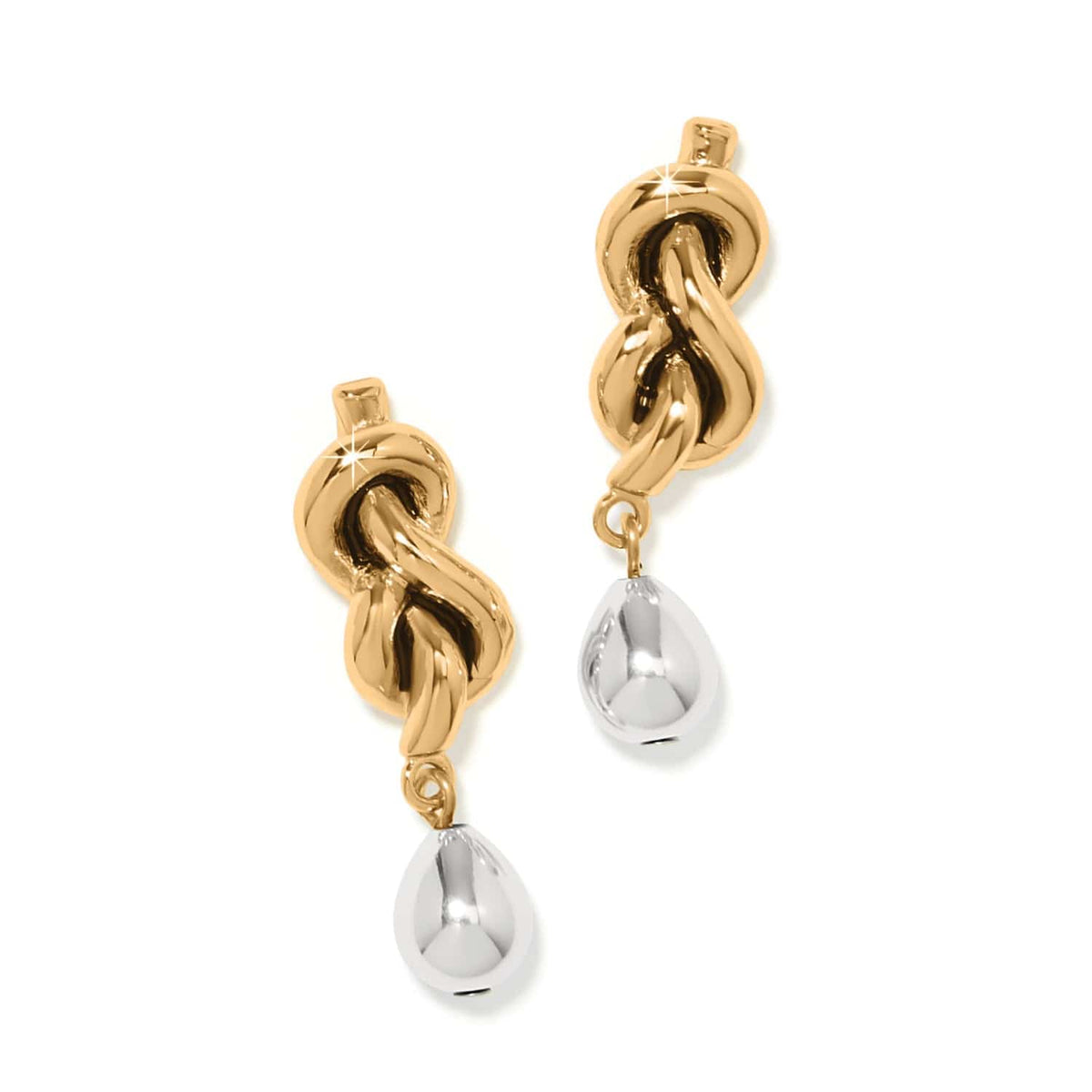 Interlok Single Knot Drop Earrings by Brighton