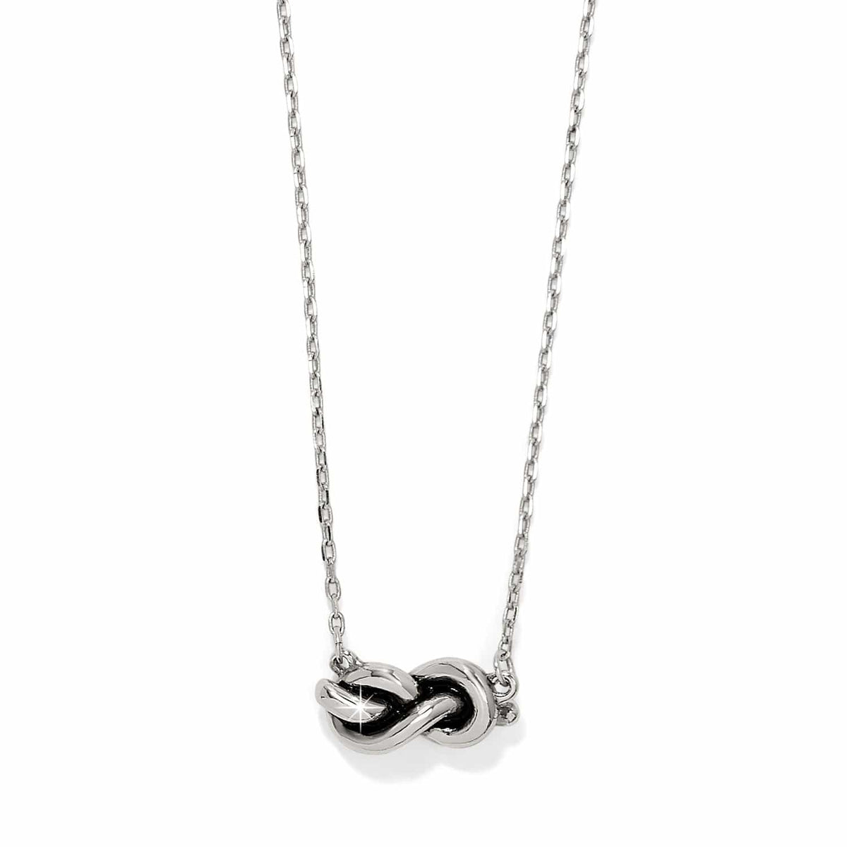 Interlok Single Knot Petite Necklace — Silver
