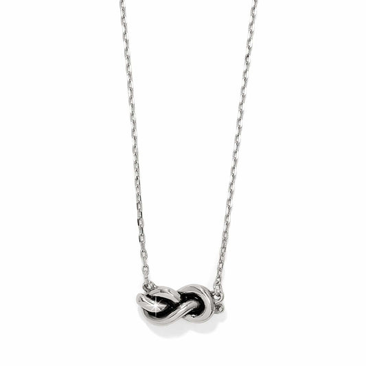 Interlok Single Knot Petite Necklace — Silver