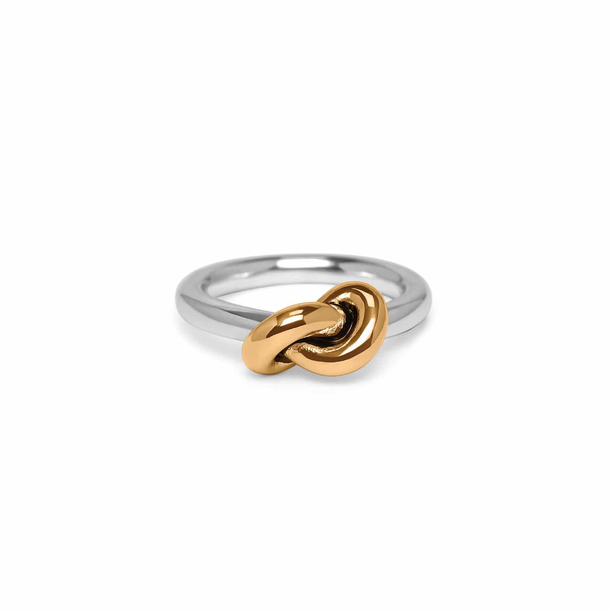 Interlok Single Knot Ring — Silver-Gold