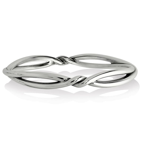 Interlok Twist Bangle — Silver