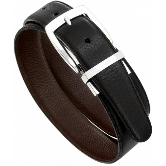 Jefferson Reversible Belt — Black-Espresso
