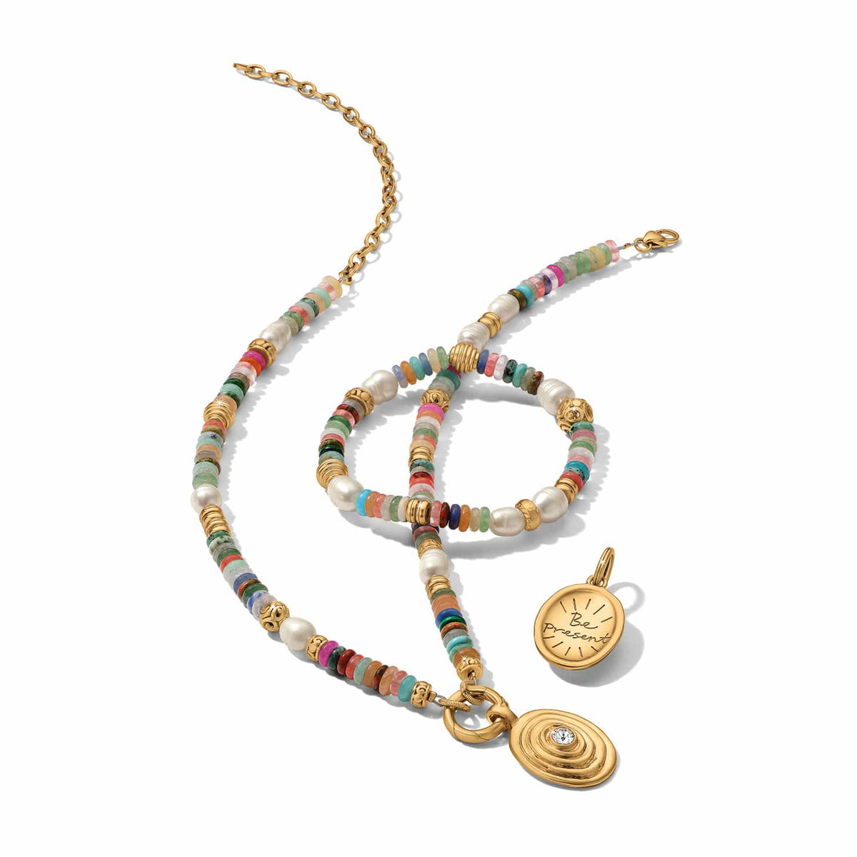 Kosmos Chroma Token Charm Necklace by Brighton