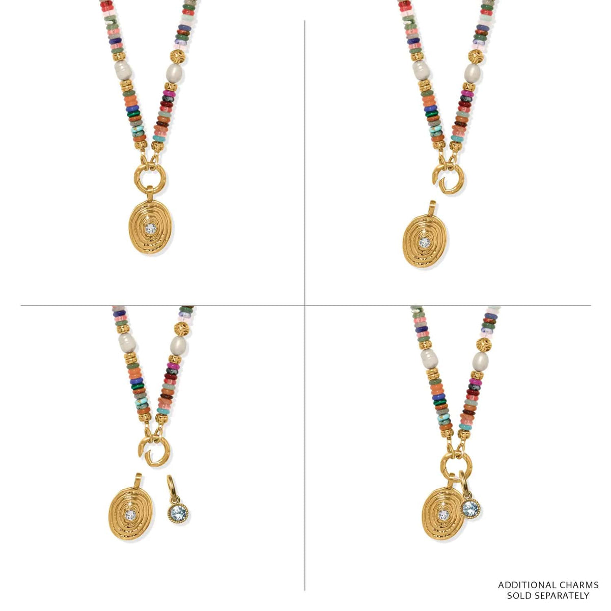 Kosmos Chroma Token Charm Necklace by Brighton