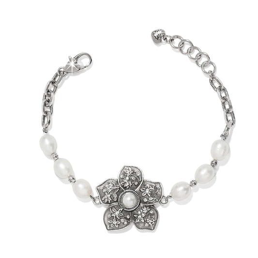 Kyoto In Bloom Pearl Bracelet — Silver-Pearl