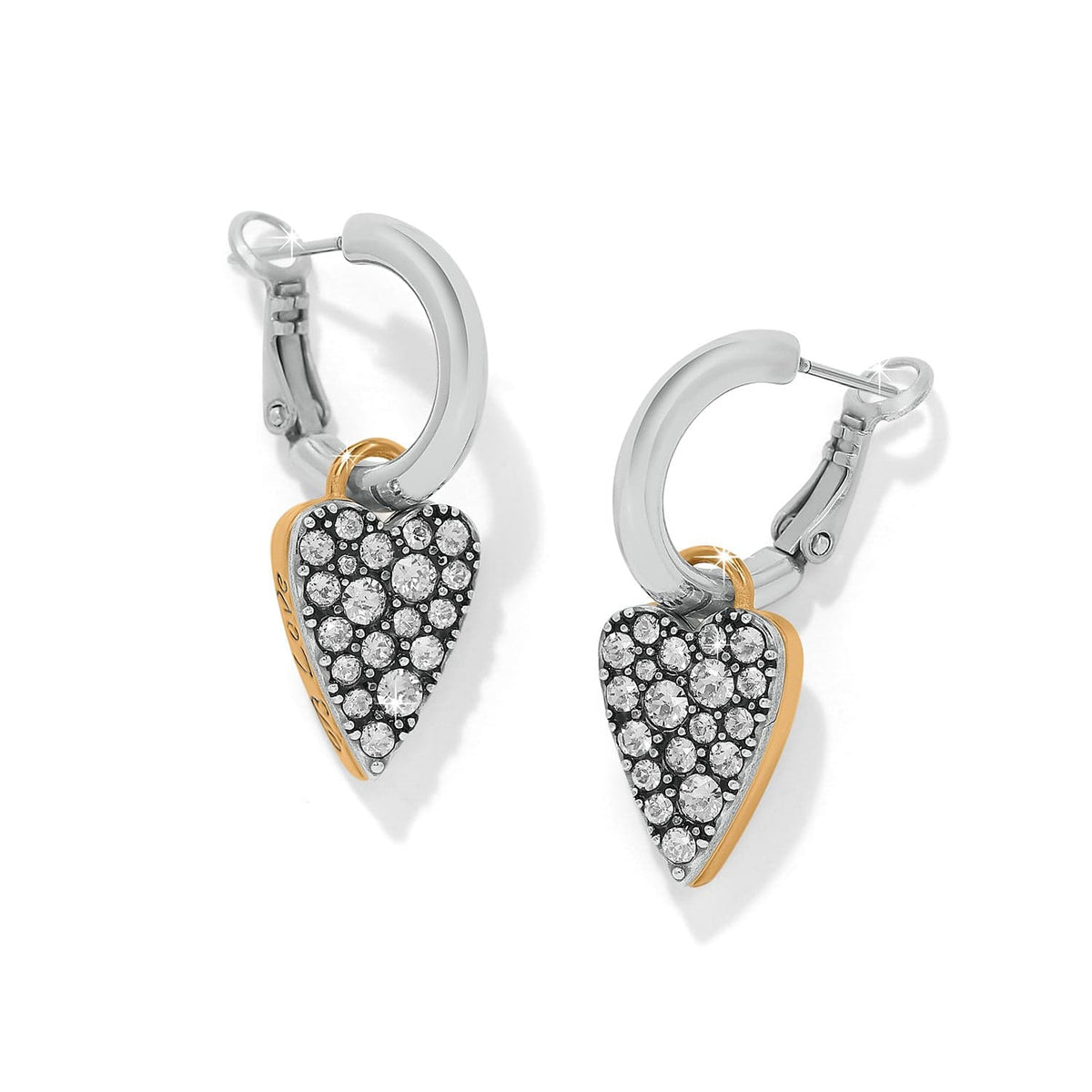 Love Messages B Love Reversible Hoop Earrings — Silver-Gold