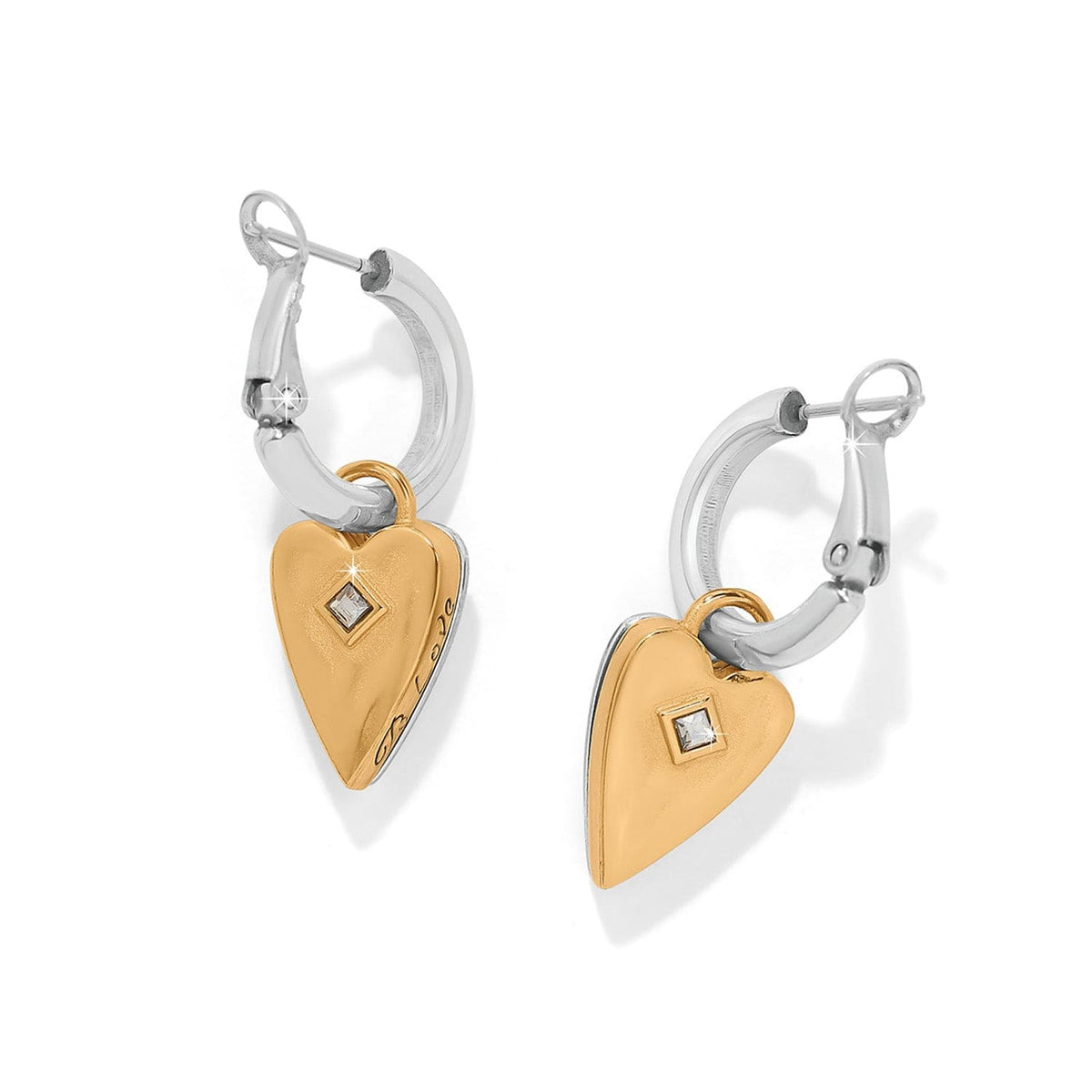 Love Messages B Love Reversible Hoop Earrings by Brighton