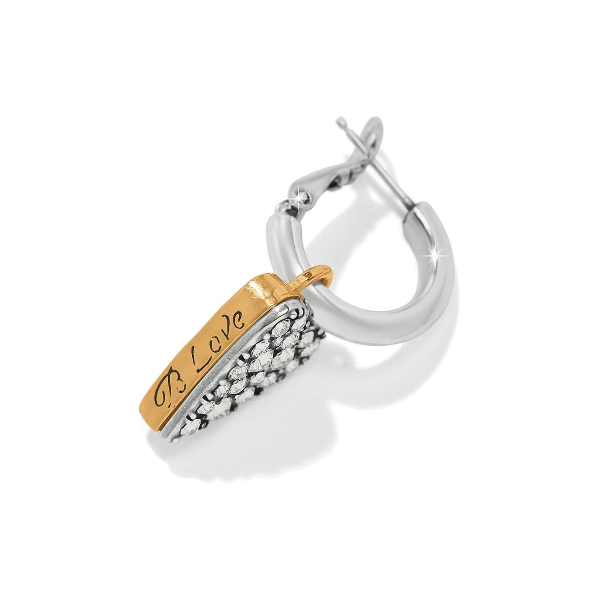 Love Messages B Love Reversible Hoop Earrings by Brighton