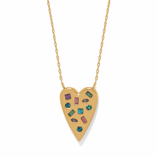 Love Messages B Radiant Bright Necklace — Gold-Multi