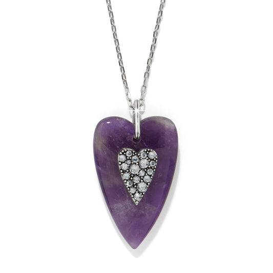 Love Messages B You Amethyst Necklace — Purple