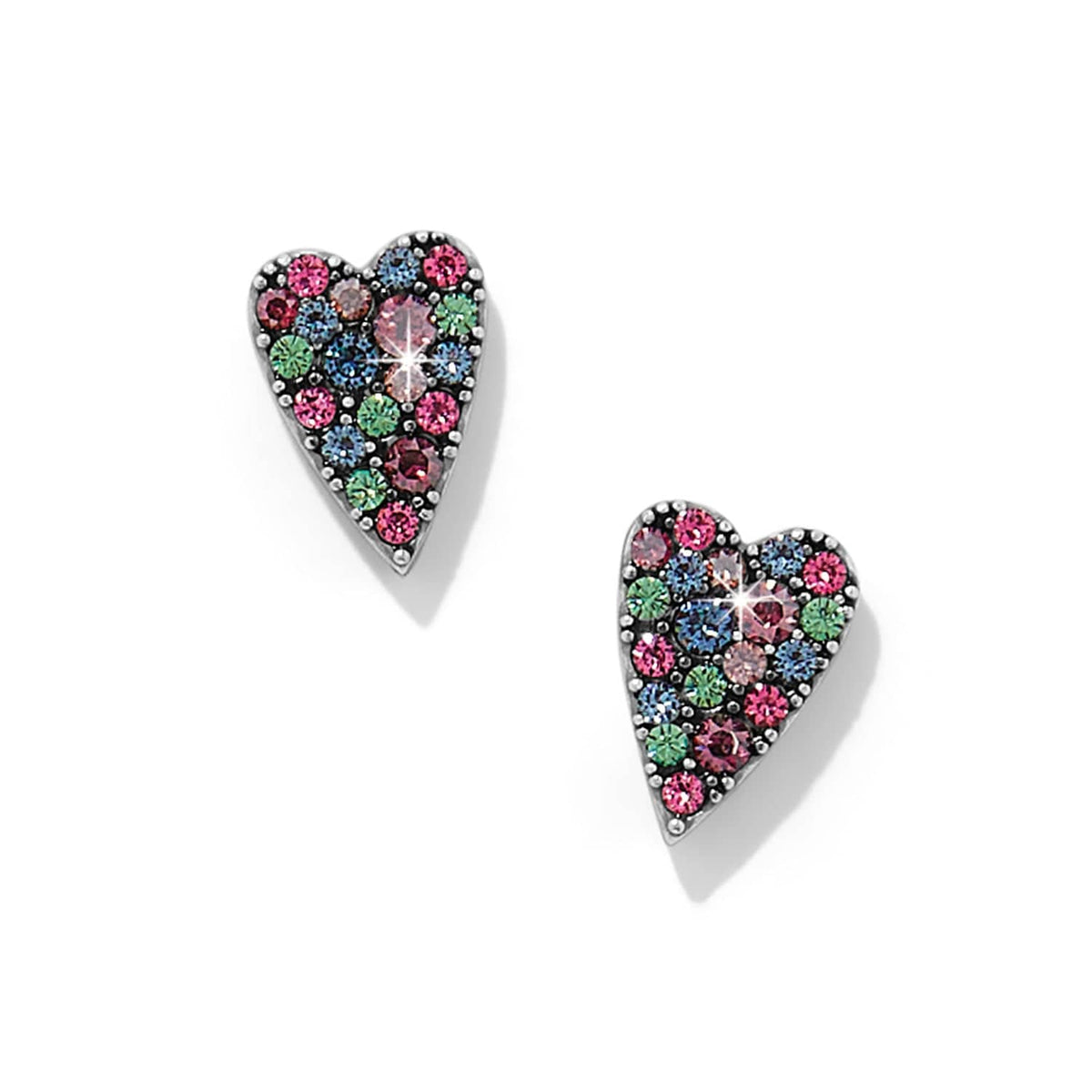 Love Messages B You Post Earrings — Silver-Multi