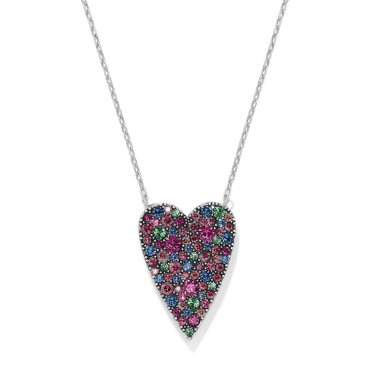 Love Messages Love Finds A Way Reversible Necklace — Silver-Multi