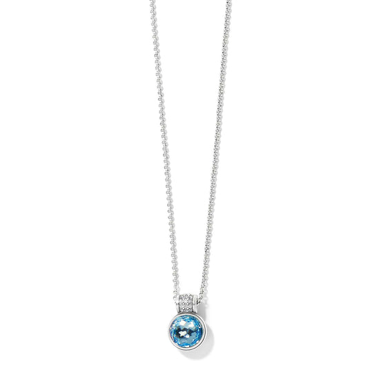 Meridian Aurora Crystal Petite Necklace — Aquamarine