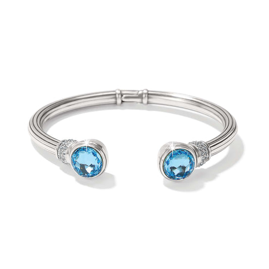 Meridian Aurora Petite Hinge Bangle — Aqua