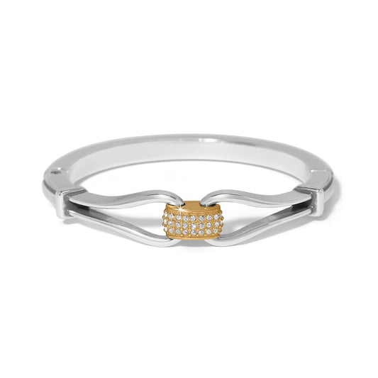 Meridian Classic Hinged Bangle — Silver-Gold