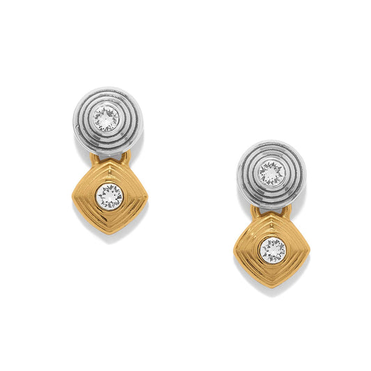 Meridian Etage II Post Drop Earrings — Silver-Gold
