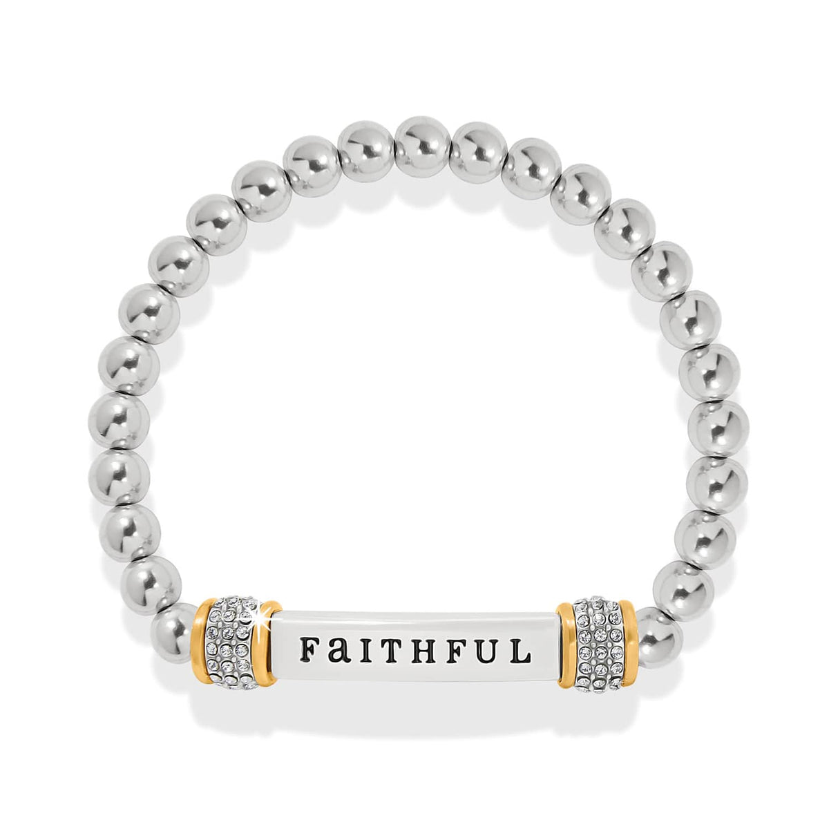 Meridian Faithful Two Tone Stretch Bracelet by Brighton