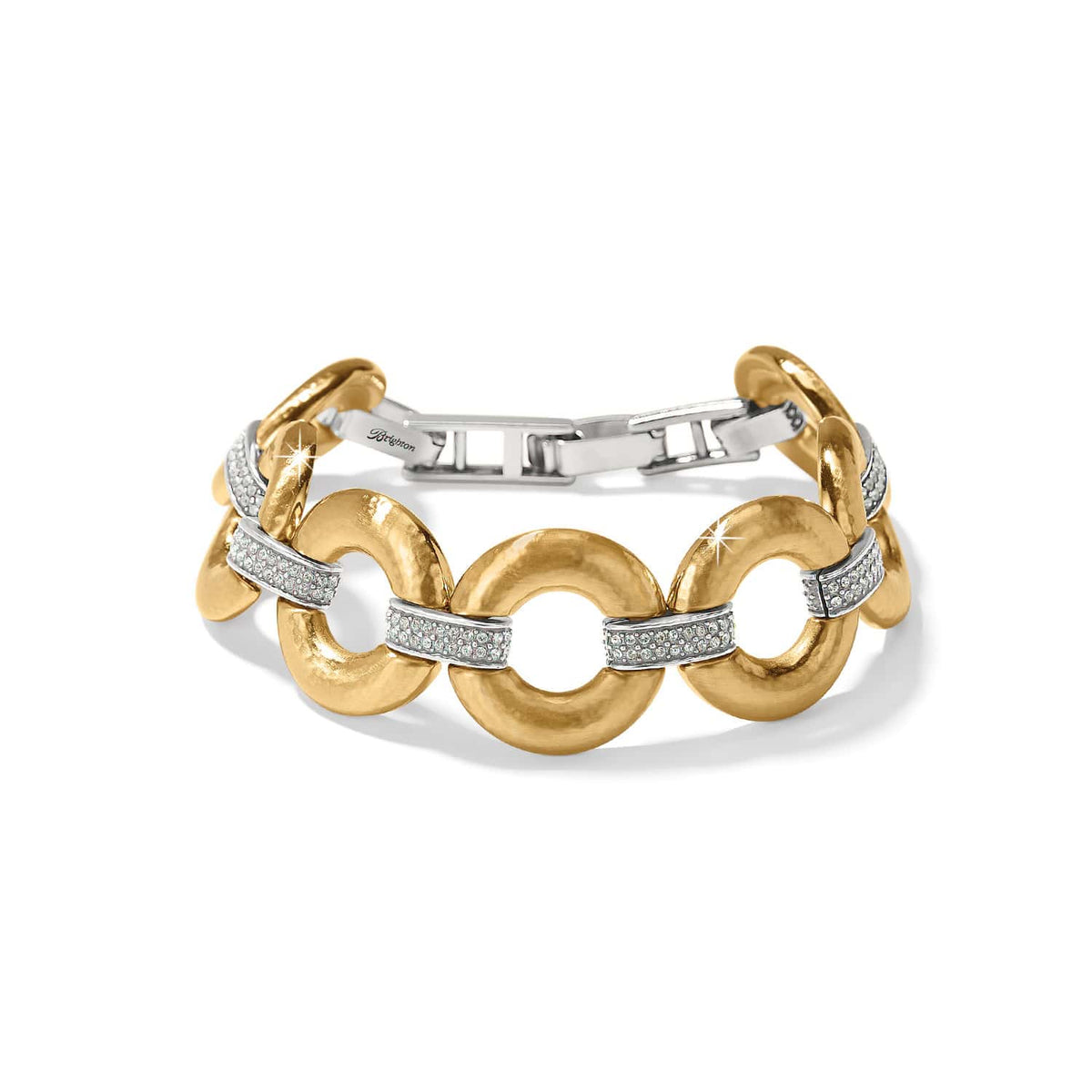 Meridian Geo Round Link Bracelet — Gold