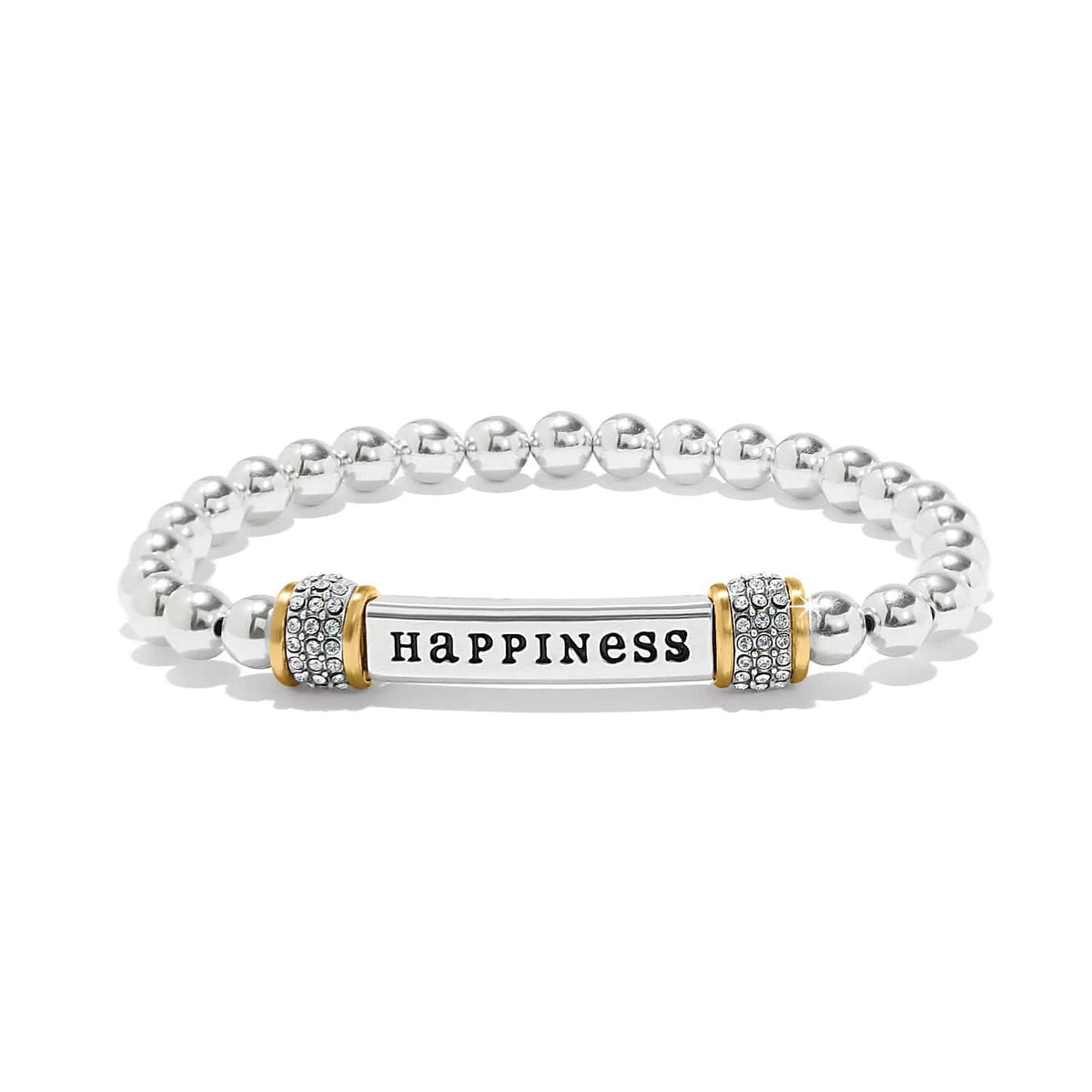Meridian Happiness Two Tone Stretch Bracelet — Silver-Gold