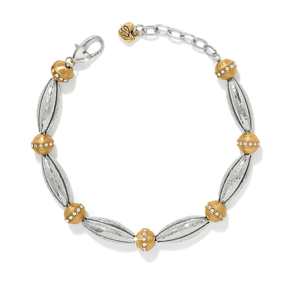 Meridian Orbit Bead Two Tone Bracelet — Silver-Gold