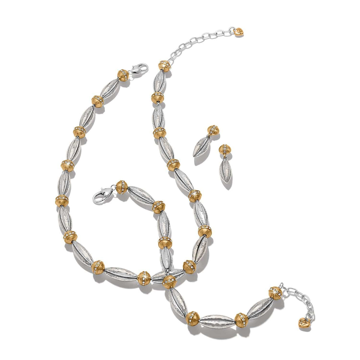 Meridian Orbit Bead Two Tone Bracelet by Brighton