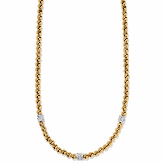Meridian Petite Beads Station Necklace — Gold