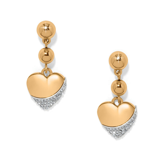 Meridian Petite Heart Wave Post Earrings — Gold