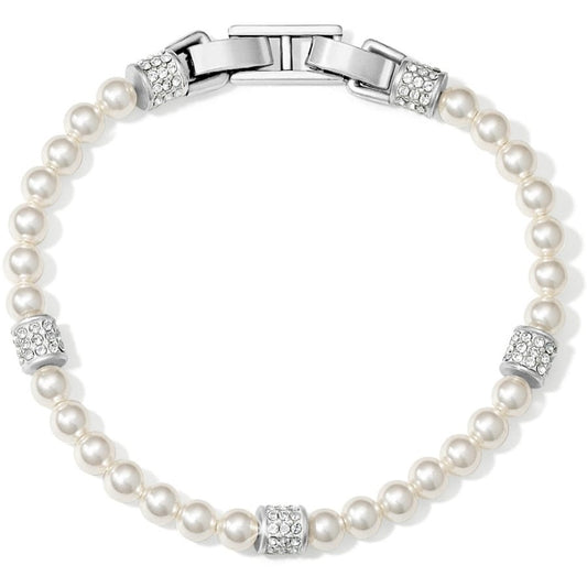 Meridian Petite Pearl Bracelet — Silver-White