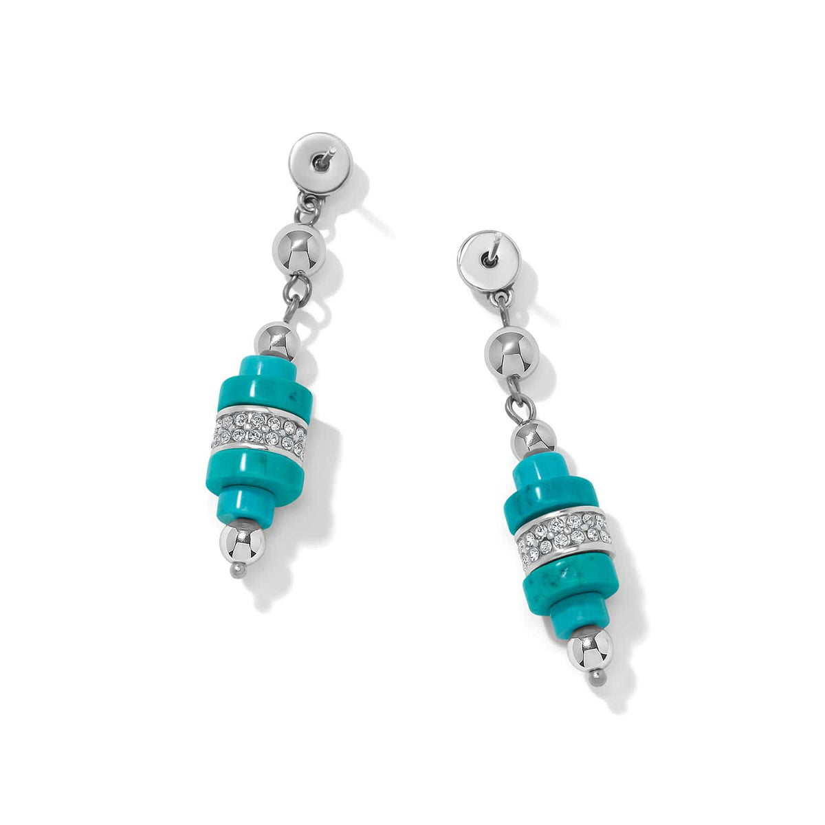 Meridian Petite Sphere Turquoise Post Drop Earrings by Brighton