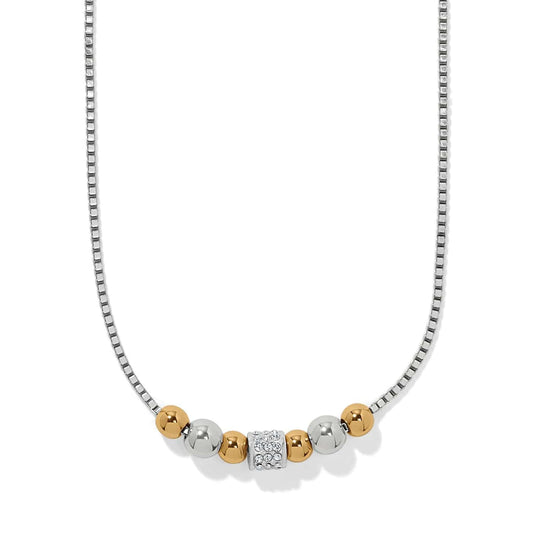Meridian Petite Station Small Necklace — Silver-Gold