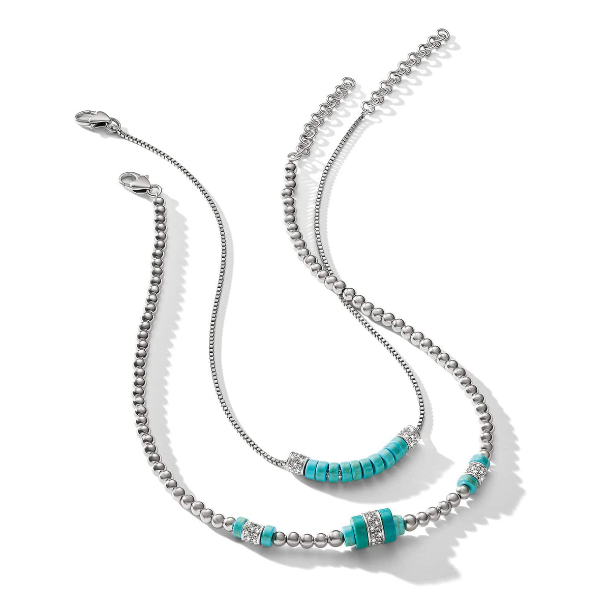 Meridian Petite Station Turquoise Necklace by Brighton