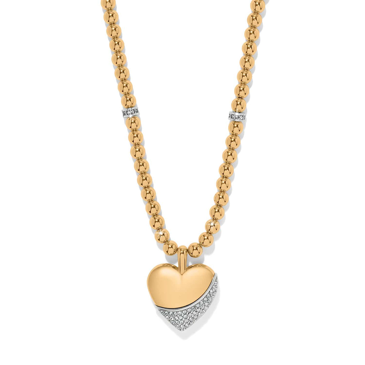 Meridian Petite Wave Heart Necklace — Gold