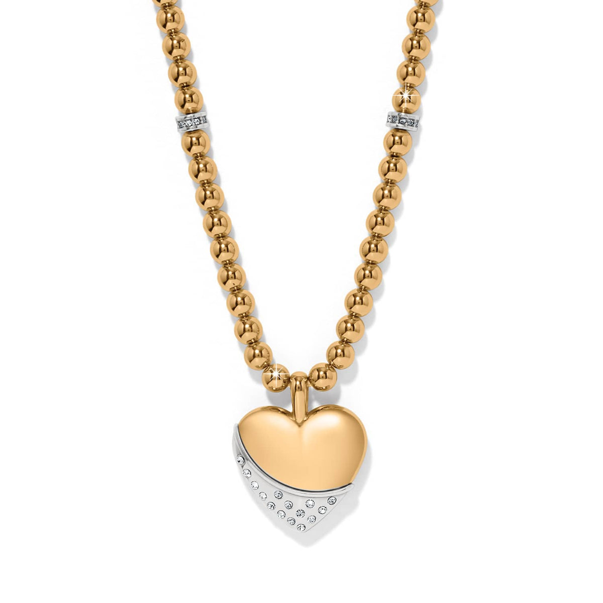 Meridian Petite Wave Heart Necklace — Silver