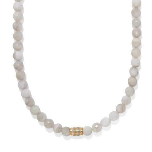 Meridian Solis Bead Necklace — Cream
